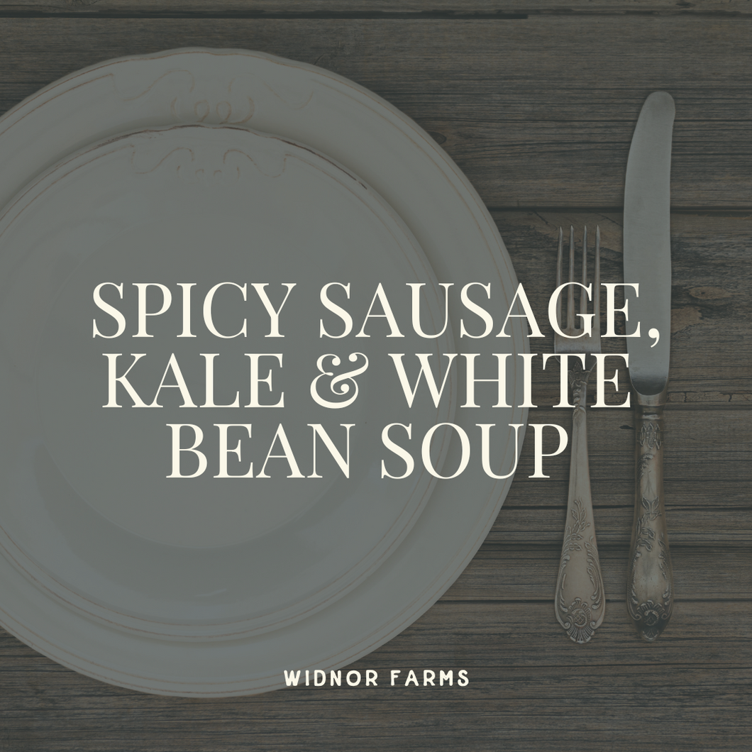 Spicy Sausage, White Bean & Kale Soup