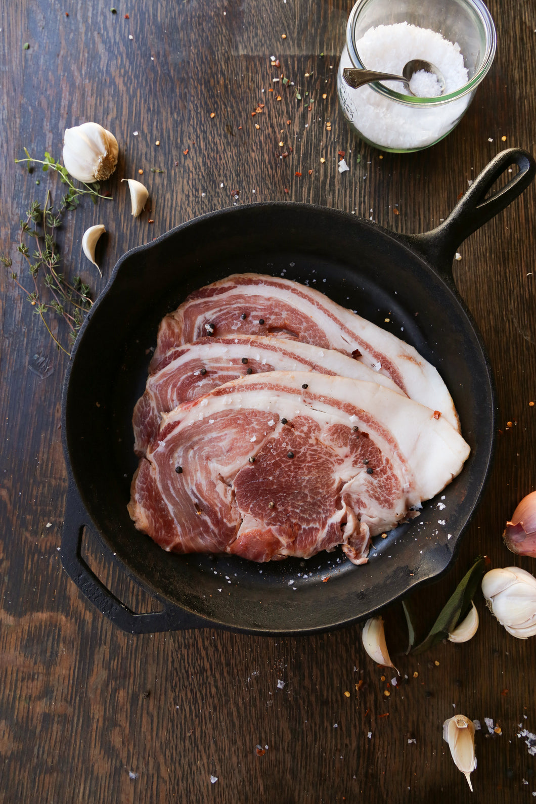 Uncured Hickory Smoked Cottage Bacon